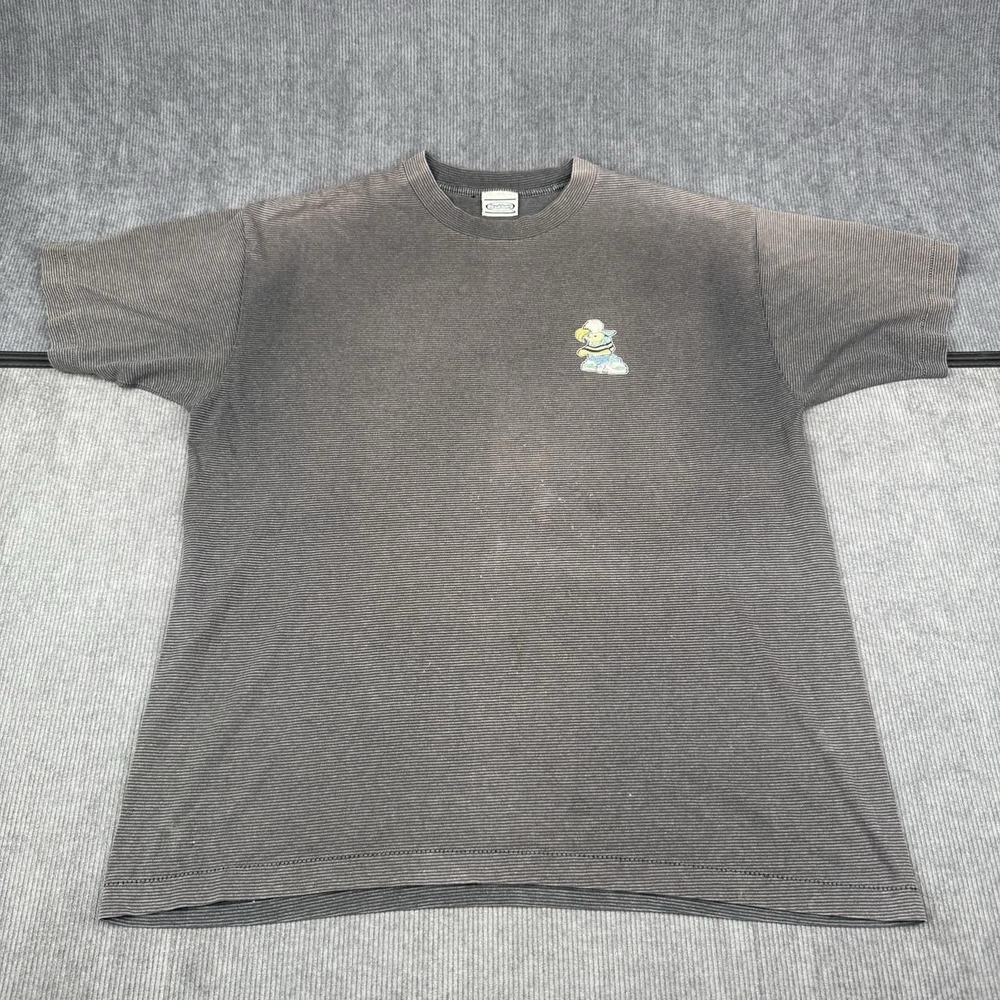 Vintage 90s Breakdown T Shirt Mens XL Washed Black Fade Skate Graphic